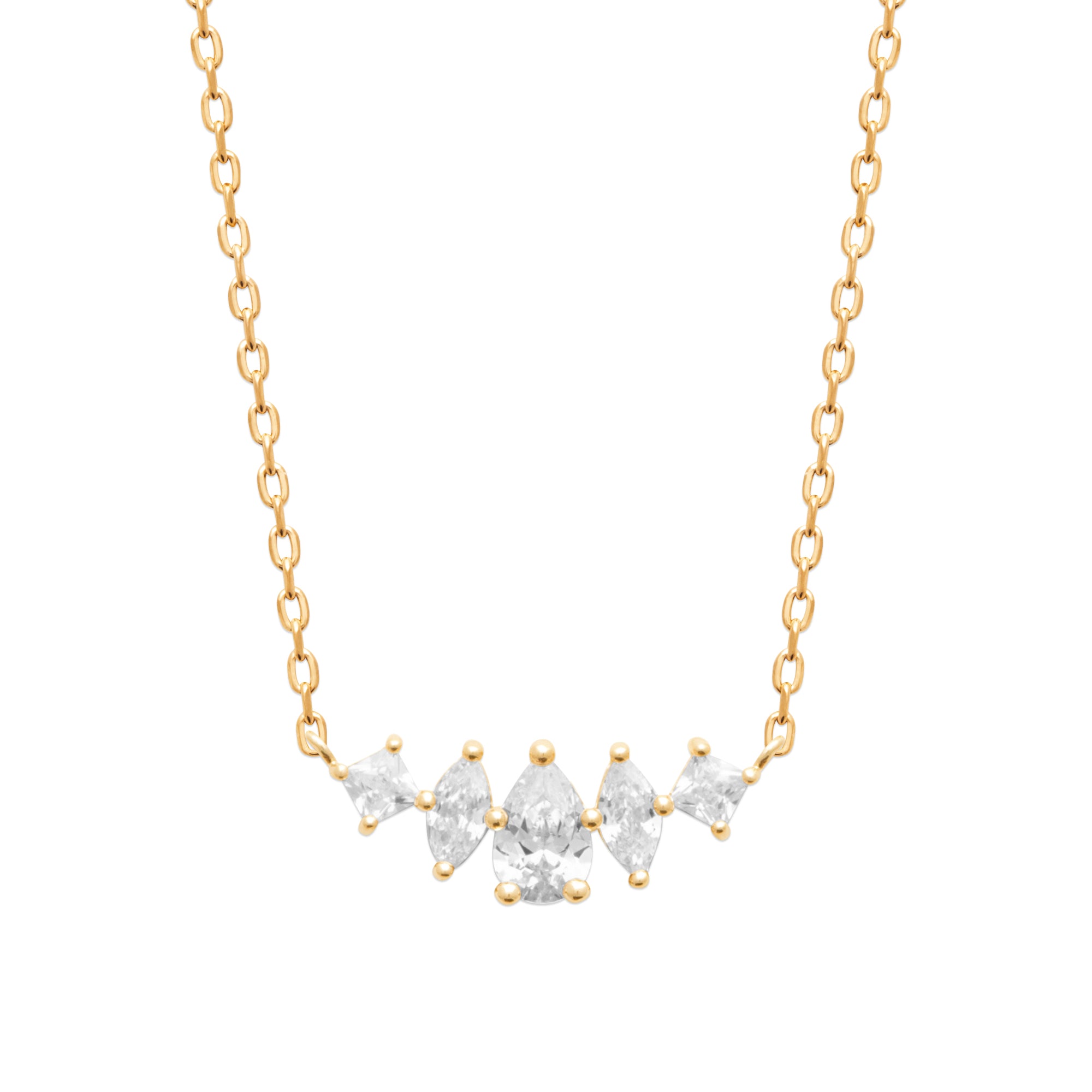 Burren jewellery 18k gold plated illusion necklace