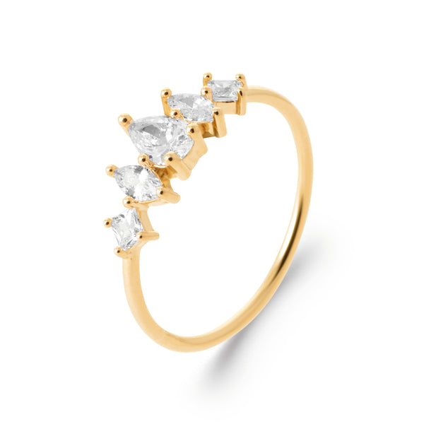 Burren jewellery 18k gold plated illusion ring