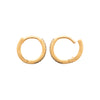 Burren jewellery 18k gold plated last train home small huggie hoop earrings alt