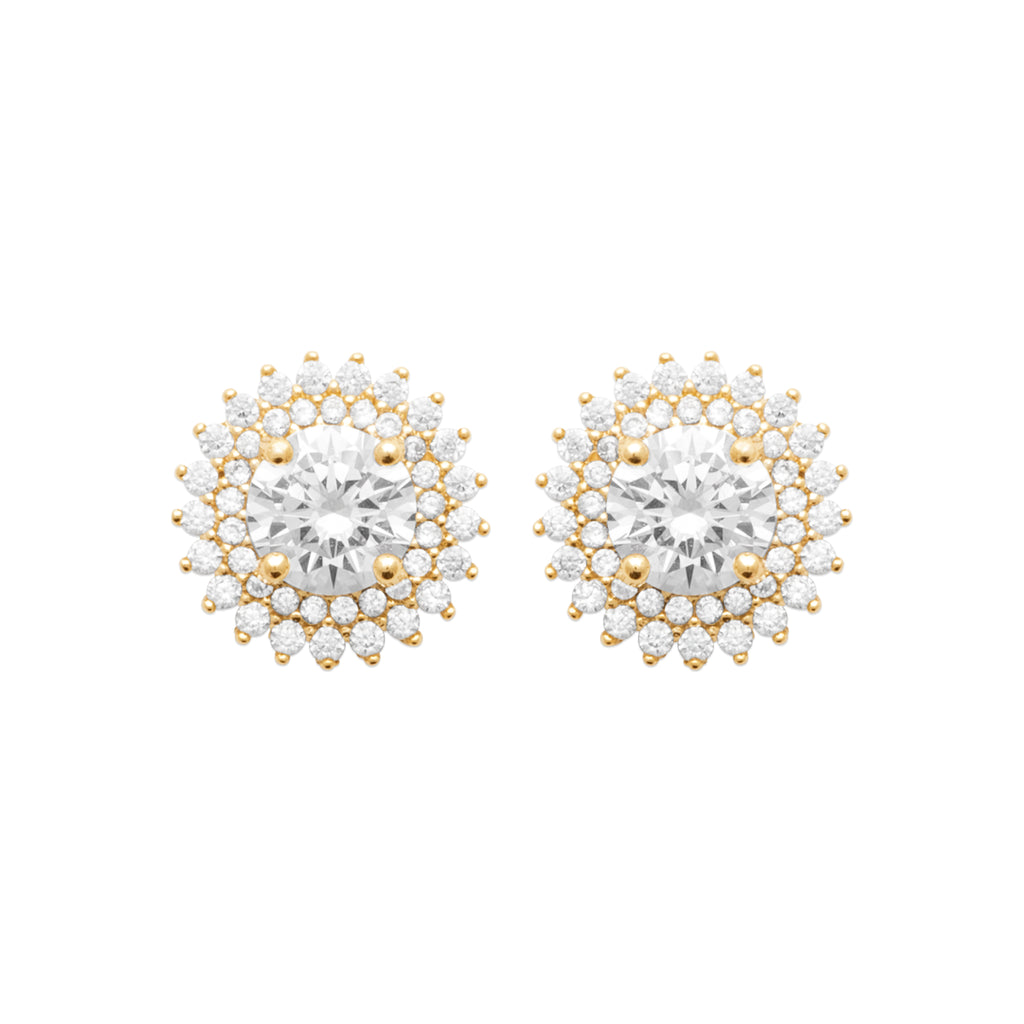 Burren jewellery 18k gold plated madelyn earrings cz