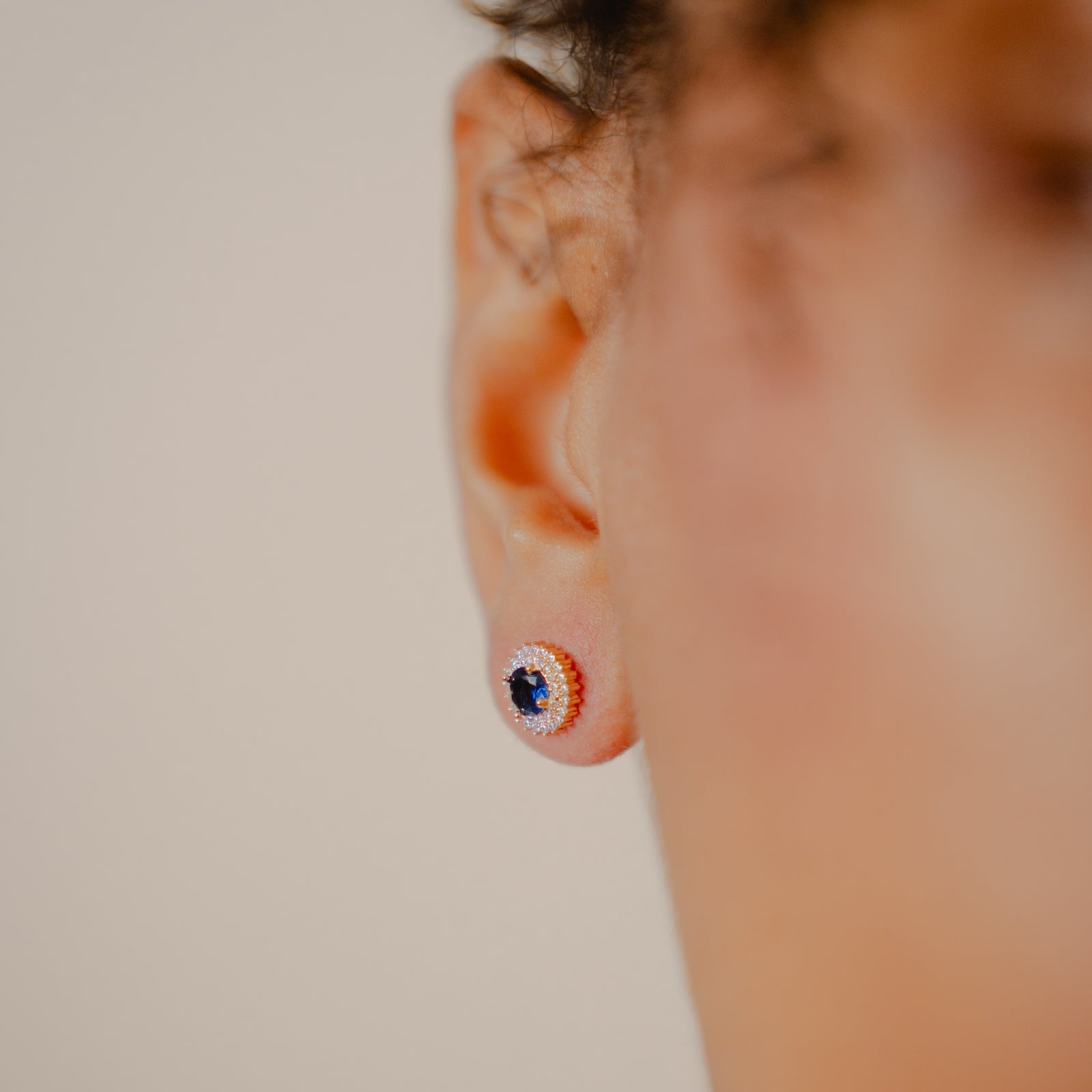 Burren jewellery 18k gold plated sapphire colour madelyn earrings