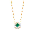 Burren jewellery 18k gold plated madelyn emerald colour necklace