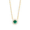 Burren jewellery 18k gold plated madelyn emerald colour necklace