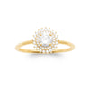 Burren jewellery 18k gold plated madelyn ring cz