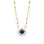 Burren jewellery 18k gold plated madelyn sapphire colour necklace
