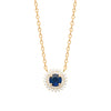 Burren jewellery 18k gold plated madelyn sapphire colour necklace