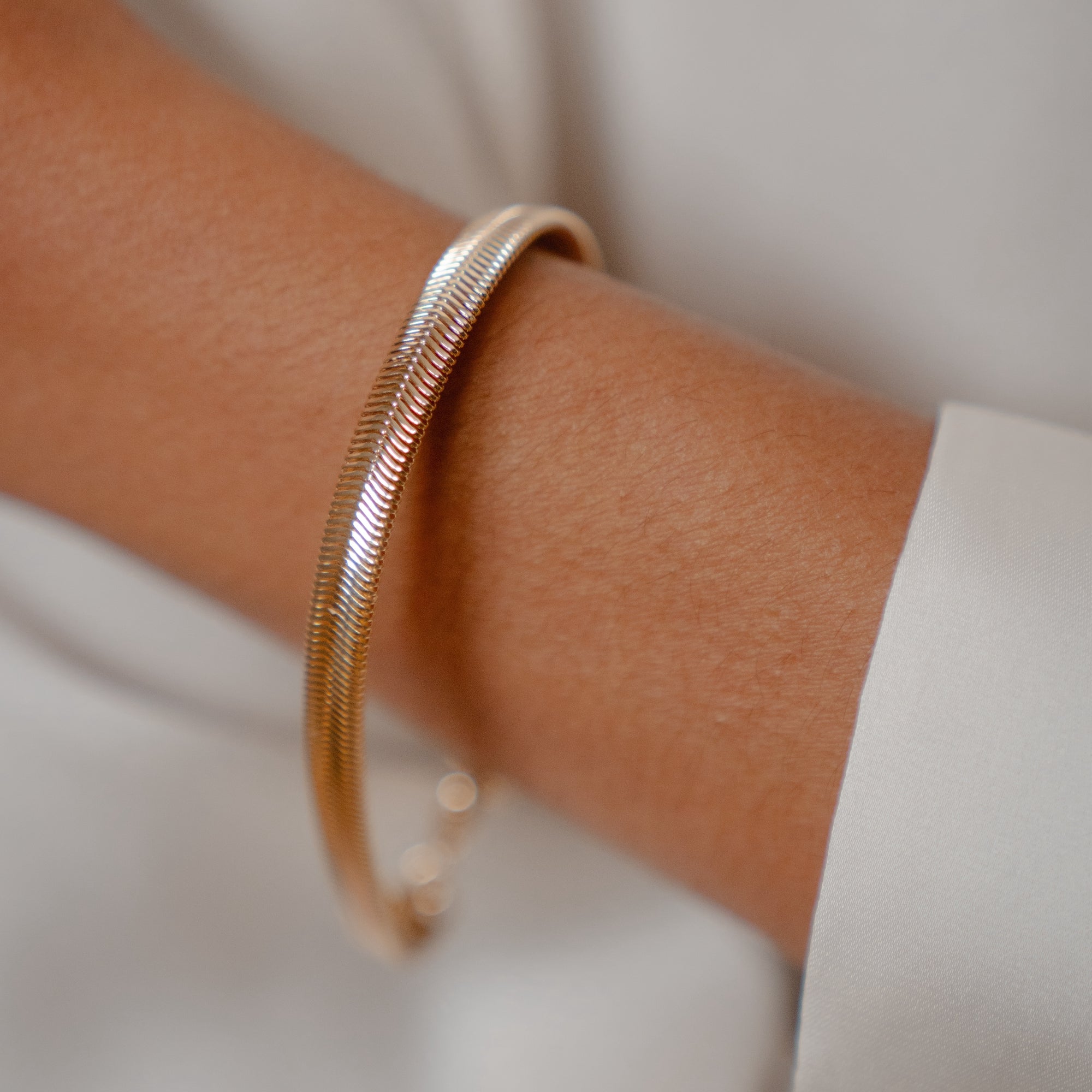 Burren jewellery 18k gold plated medusa snake chain bracelet