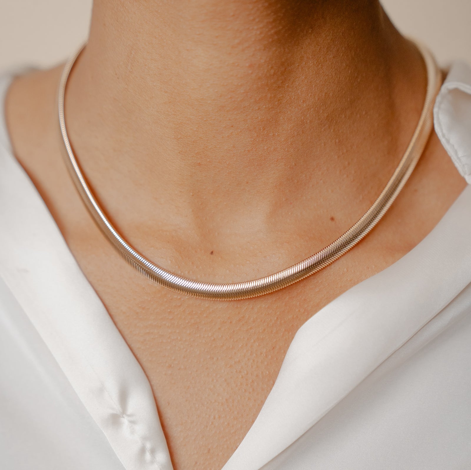 Burren jewellery 18k gold plated medusa snake chain necklace