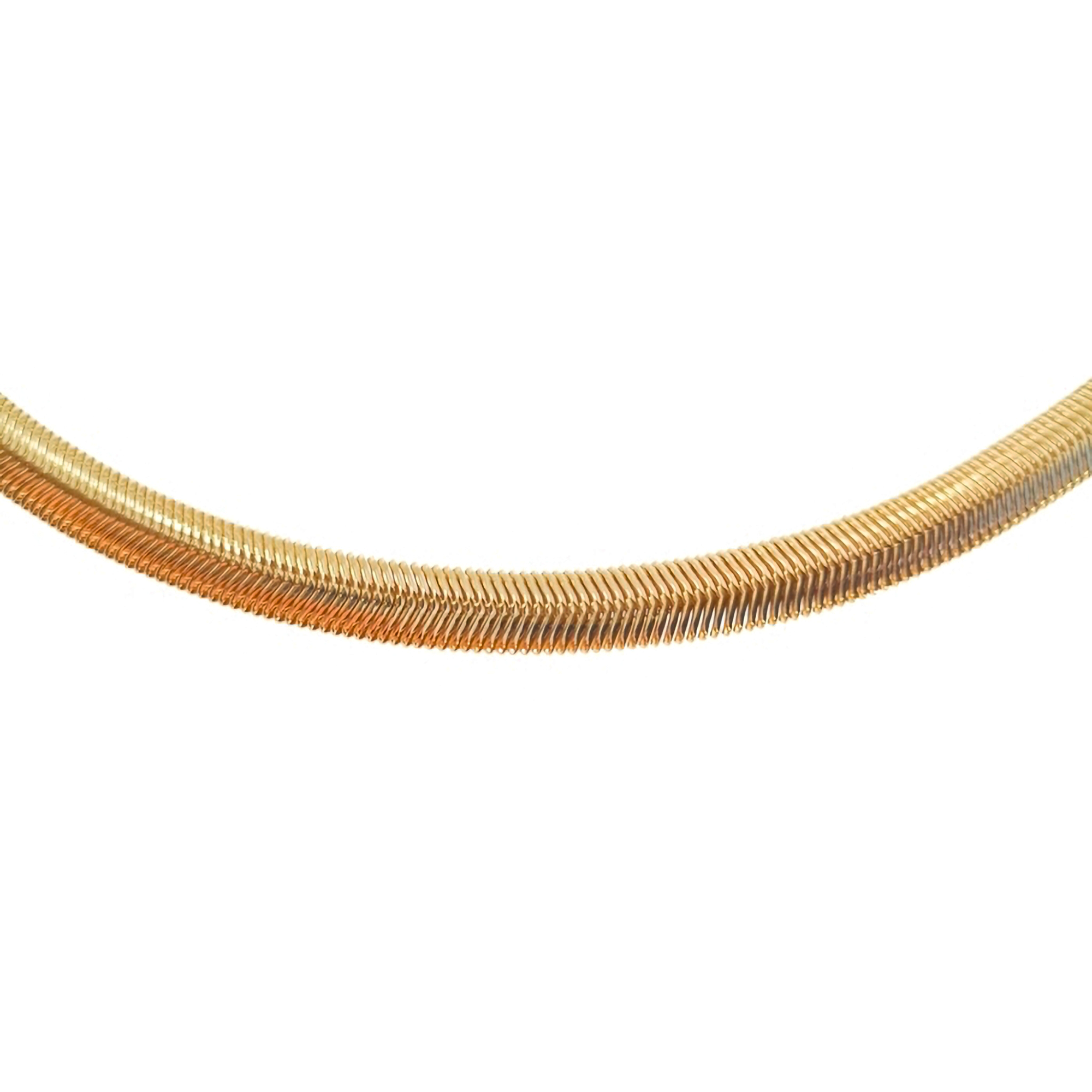 Burren jewellery 18k gold plated medusa snake chain necklace