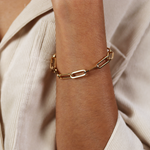 Burren jewellery 18k gold plated paperchain charm bracelet luna 