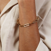 Burren jewellery 18k gold plated paperchain charm bracelet luna model