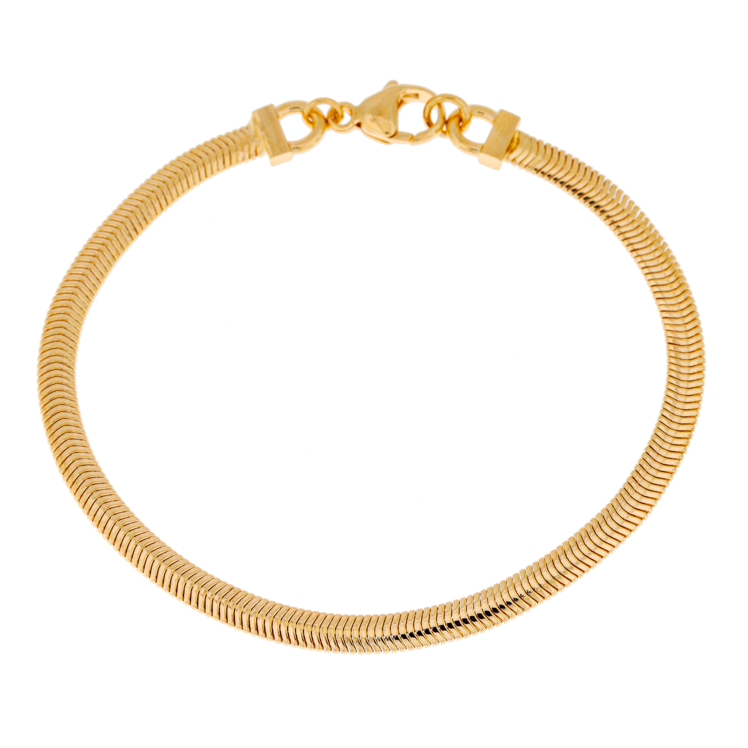 Burren jewellery 18k gold plated rebirth bracelet snake chain