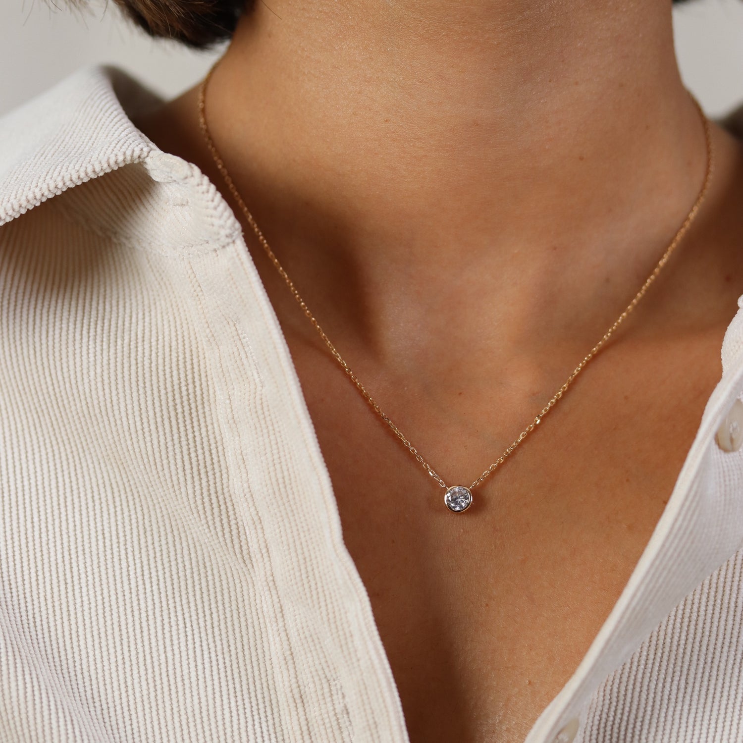 Burren jewellery 18k gold plated round about midnight necklace