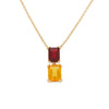 Burren jewellery 18k gold plated ruby rose necklace