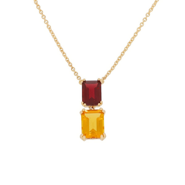 Burren jewellery 18k gold plated ruby rose necklace