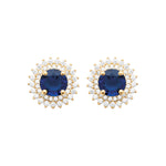 Burren jewellery 18k gold plated sapphire colour madelyn earrings