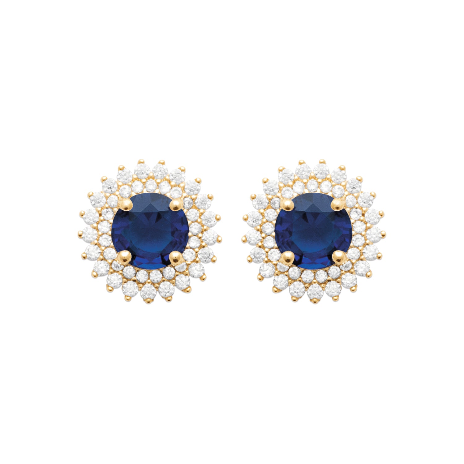 Burren jewellery 18k gold plated sapphire colour madelyn earrings