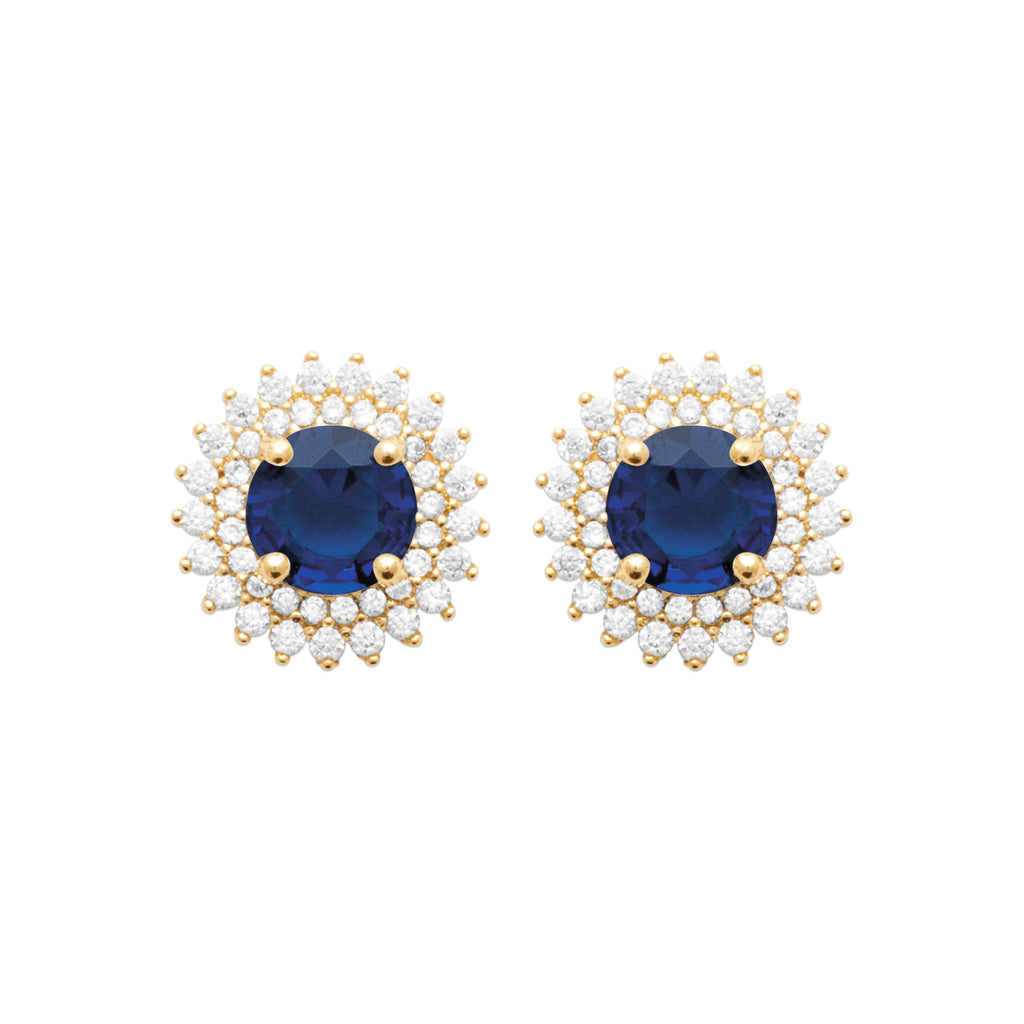 Burren jewellery 18k gold plated sapphire colour madelyn earrings