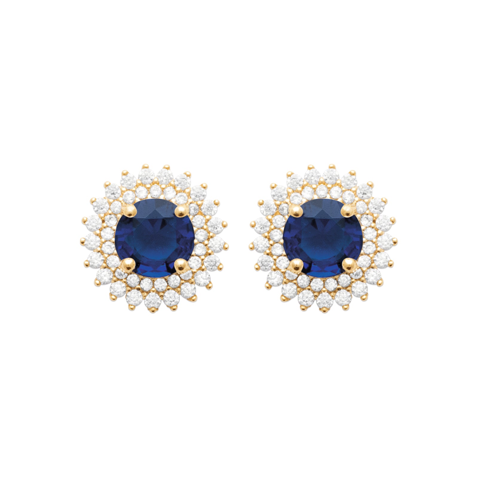 Burren jewellery 18k gold plated sapphire colour madelyn earrings