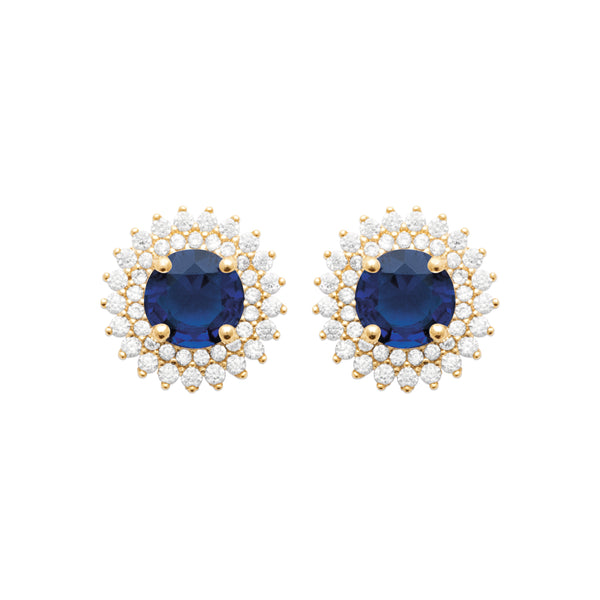 Burren jewellery 18k gold plated sapphire colour madelyn earrings