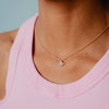 Burren jewellery 18k gold plated serenity necklace model neck