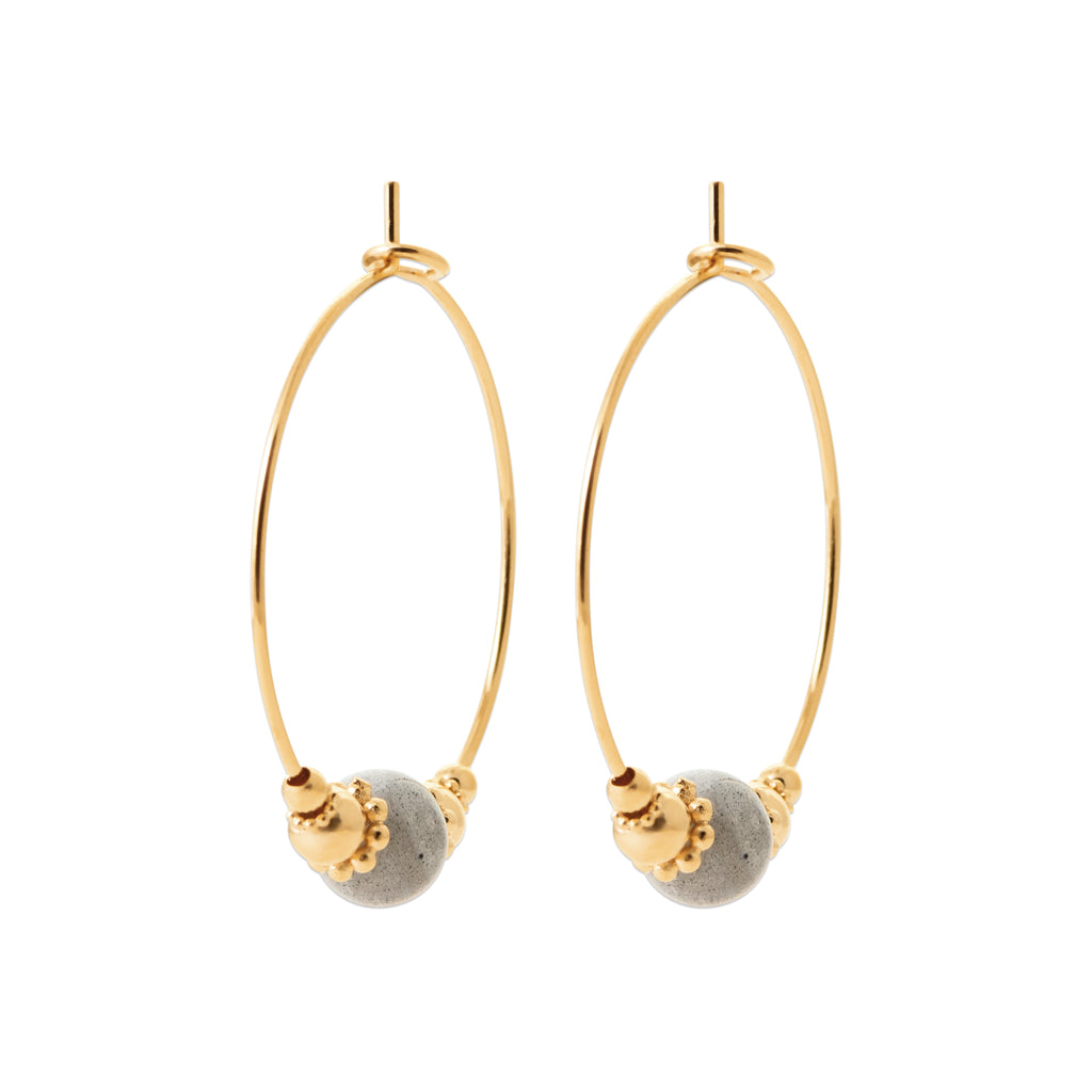 Burren jewellery 18k gold plate shakti earrings side