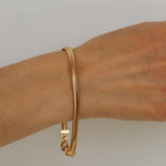 Burren jewellery 18k gold plated rebirth bracelet snake chain