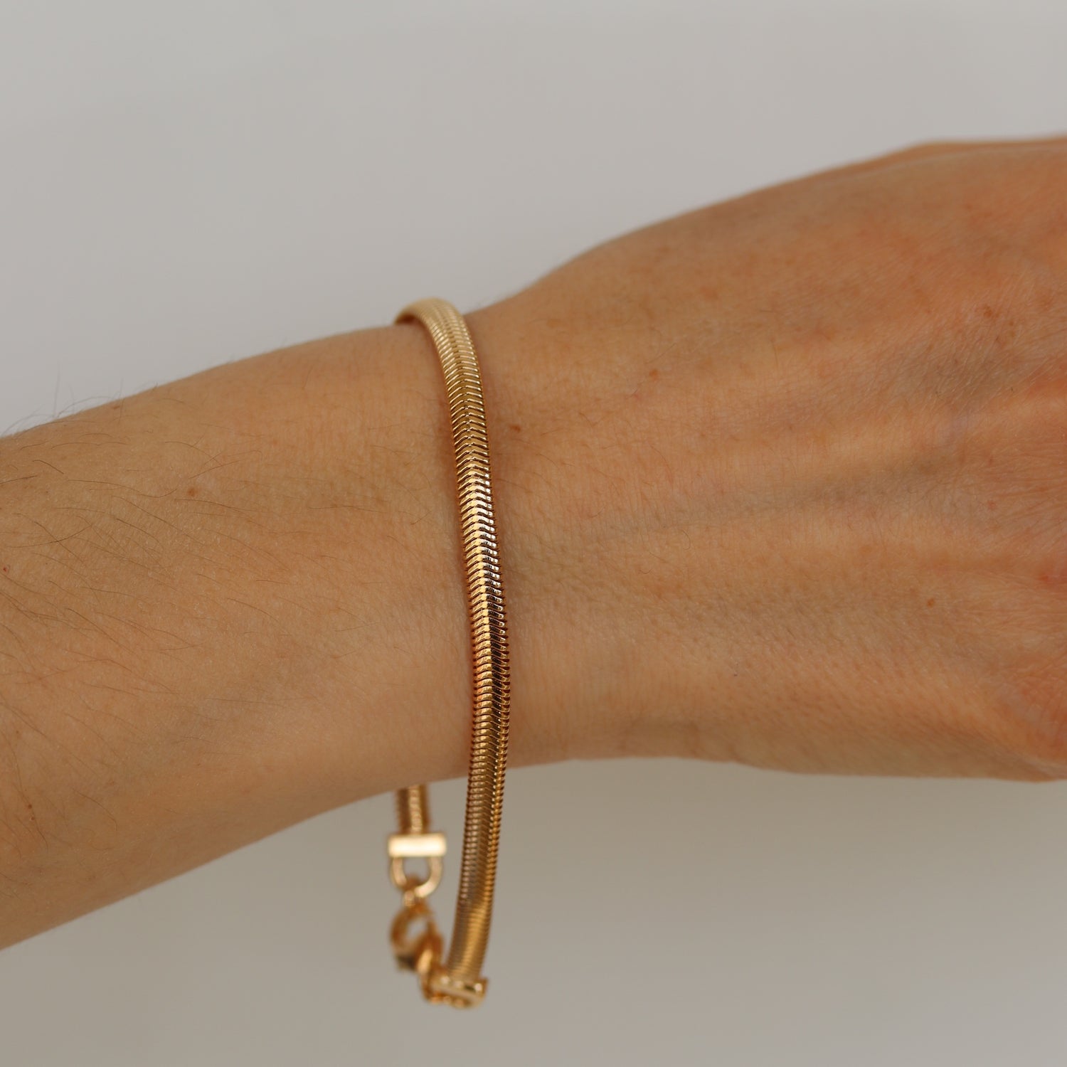 Burren jewellery 18k gold plated rebirth bracelet snake chain
