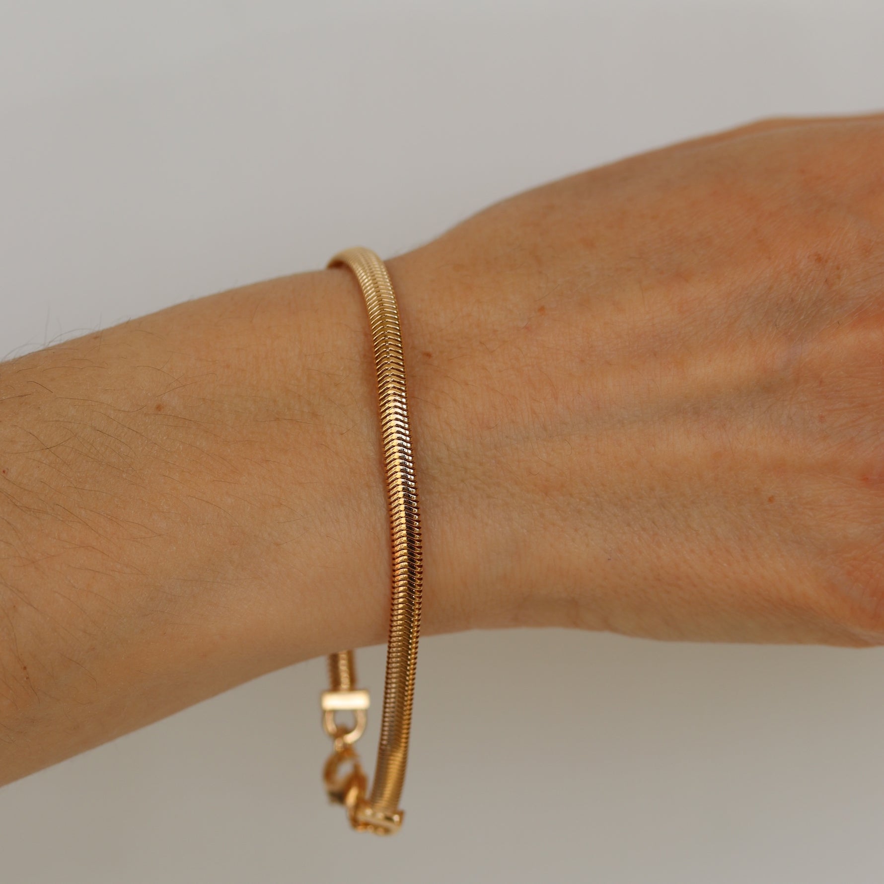 Burren jewellery 18k gold plated rebirth bracelet snake chain