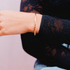 Burren jewellery 18k gold plated stop this train bangle model wrist