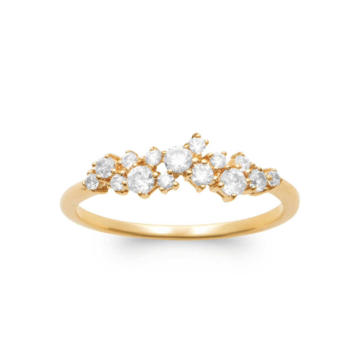 Burren jewellery 18k gold plated whats mine is yours ring side