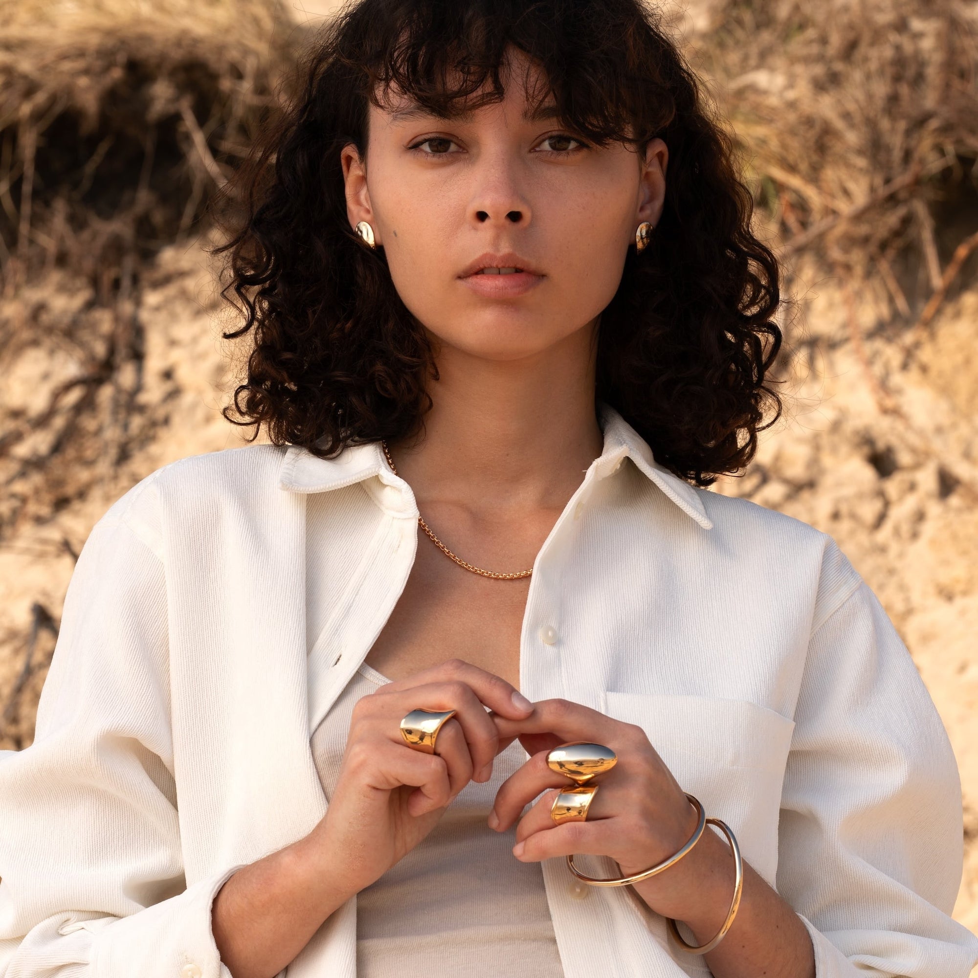 Burren jewellery 18k gold statement rings