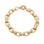 18k plated gold Burren jewellery Bracelet Interlocking