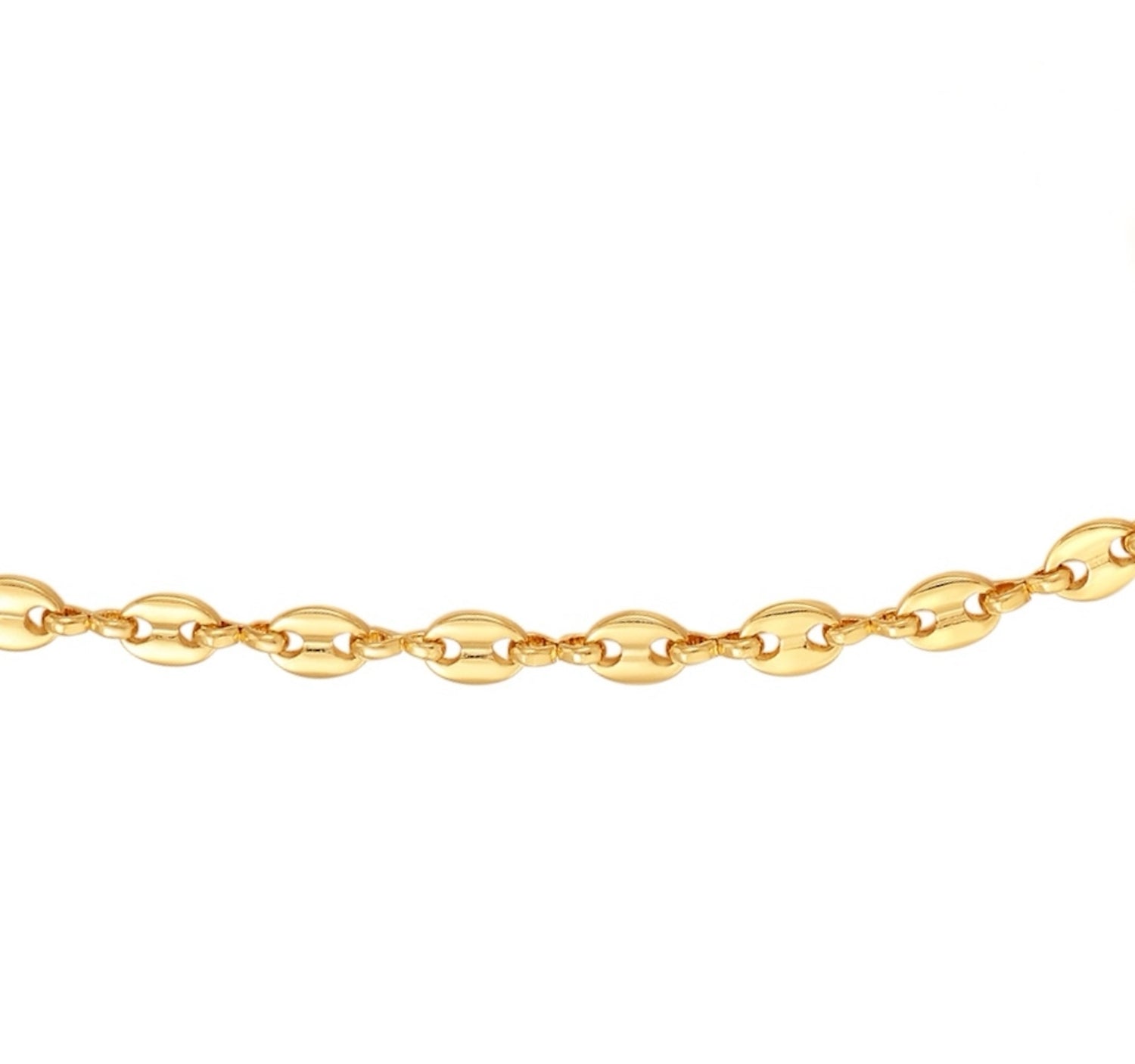 Burren jewellery bracelet in gold anchor chain