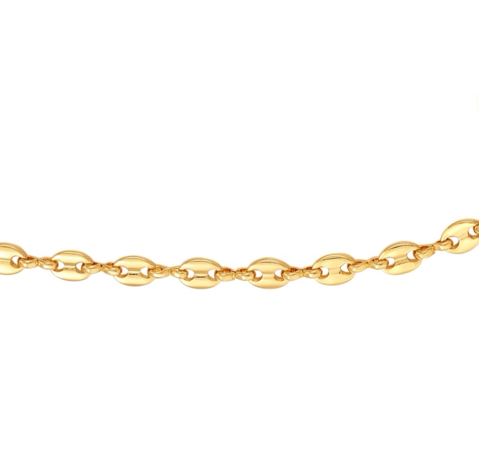 Burren jewellery bracelet in gold anchor chain