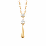 Burren jewellery drop gold sparkle necklace