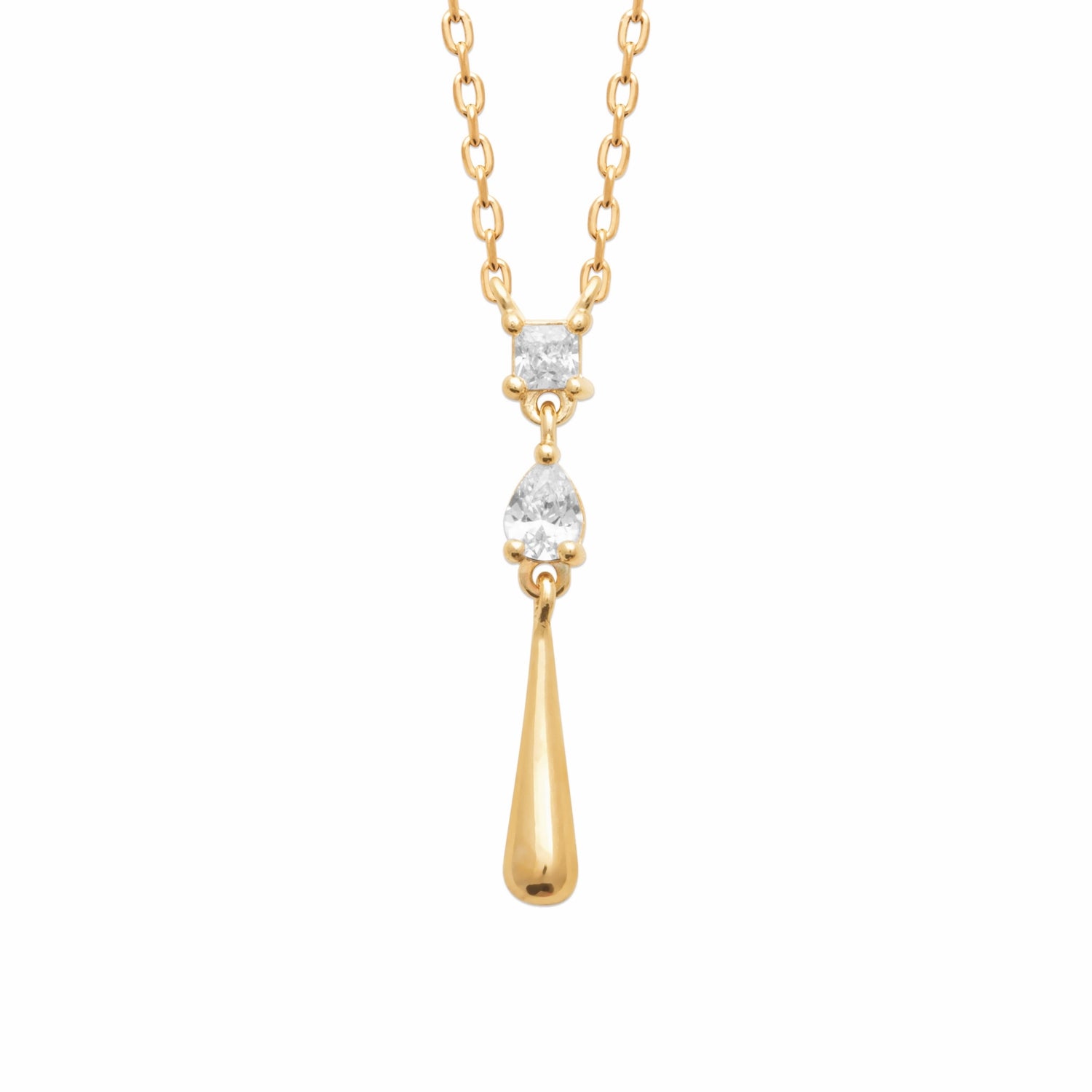 Burren jewellery drop gold sparkle necklace