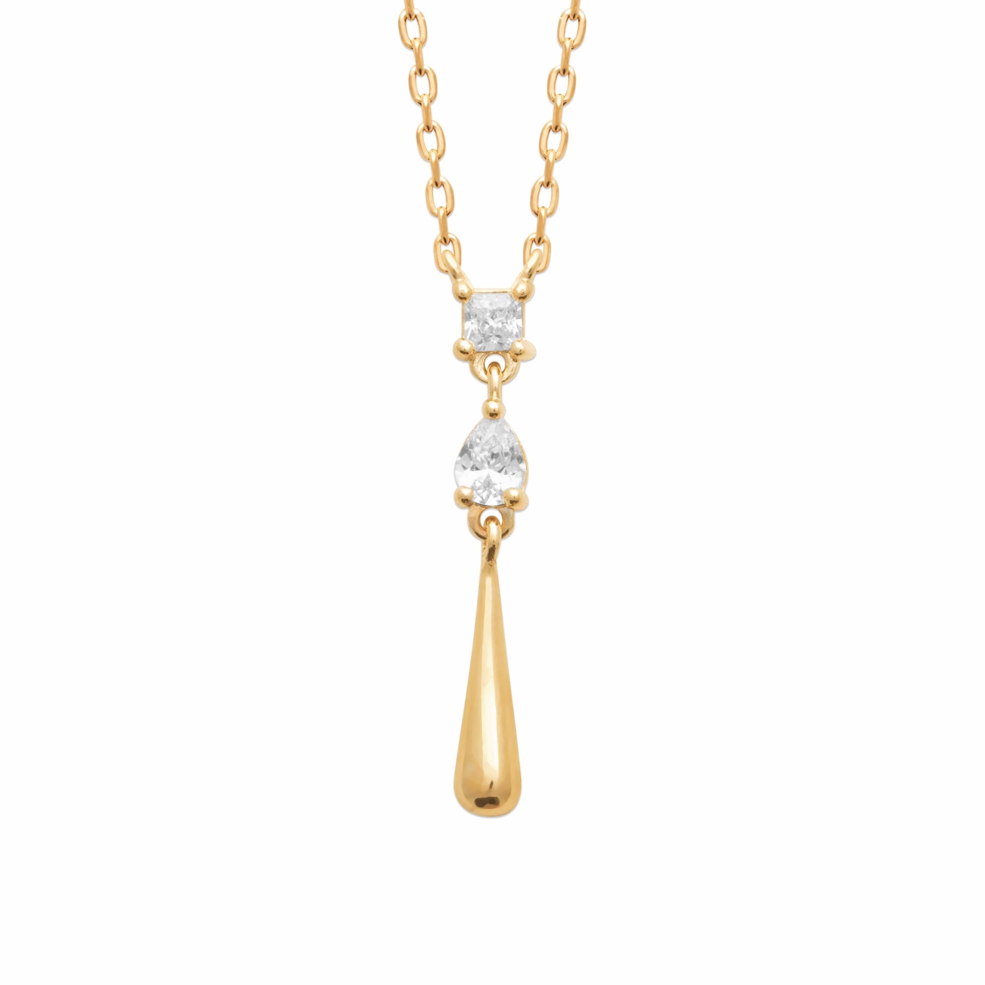 Burren jewellery drop gold sparkle necklace