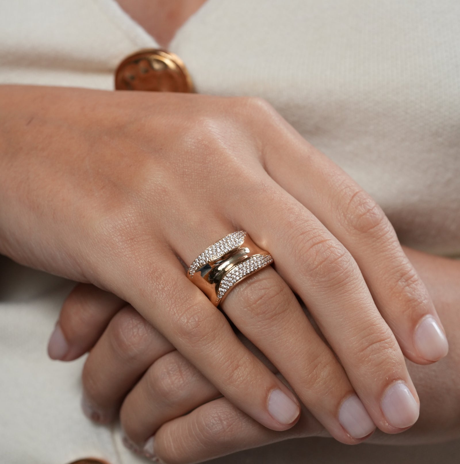 Burren jewellery gold statement ring