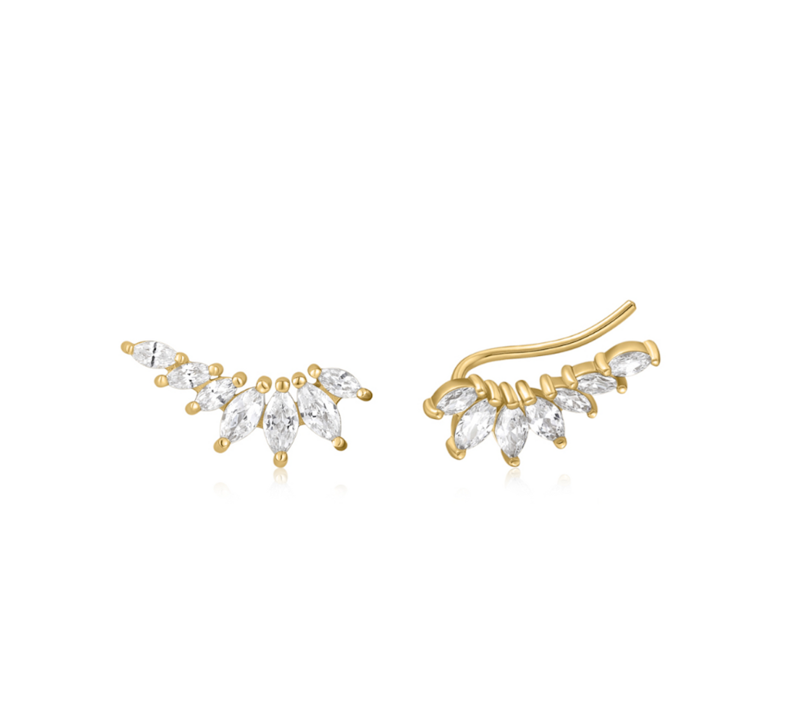 Burren jewellery gold creeper earrings