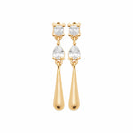 Burren jewellery gold drop earrings