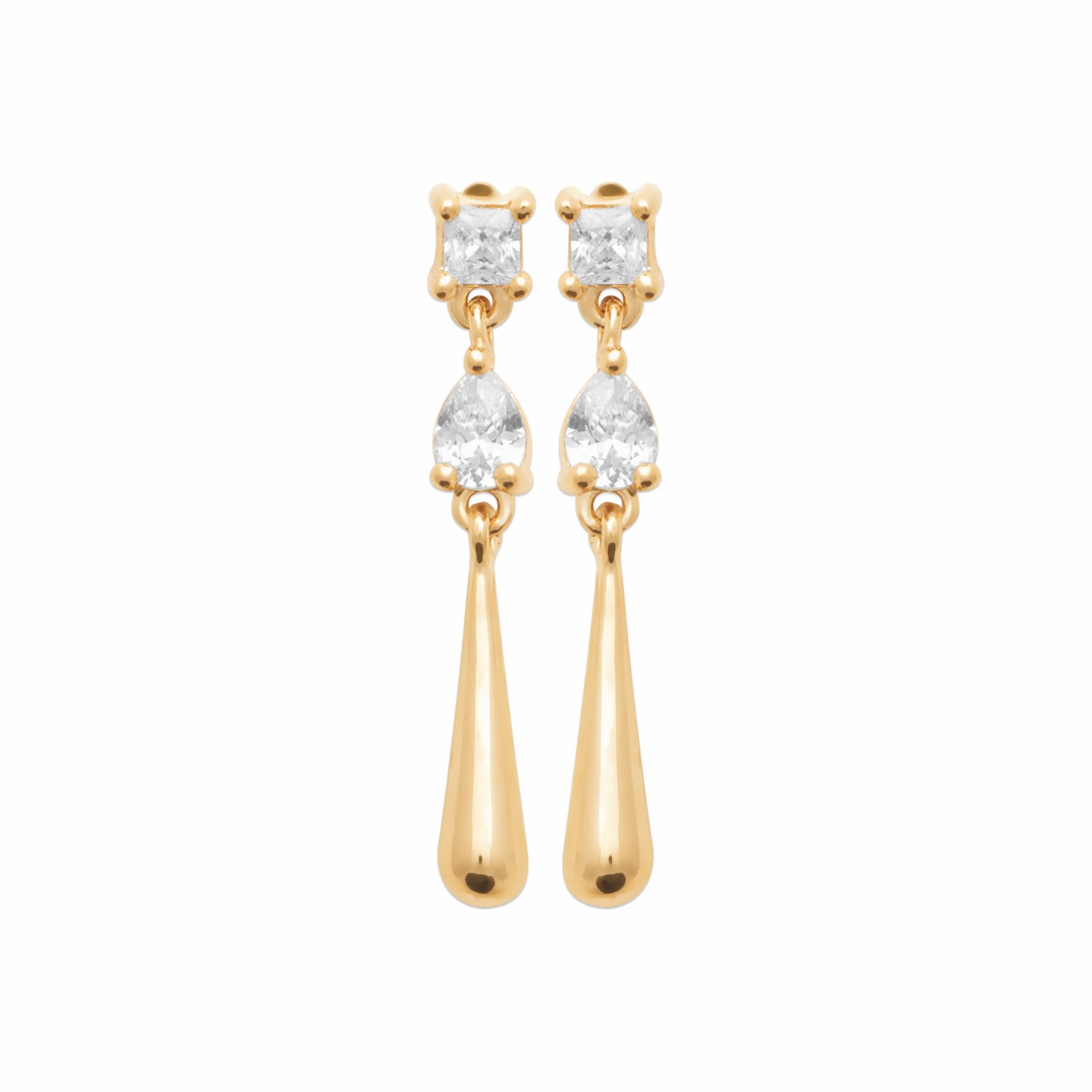 Burren jewellery gold drop earrings