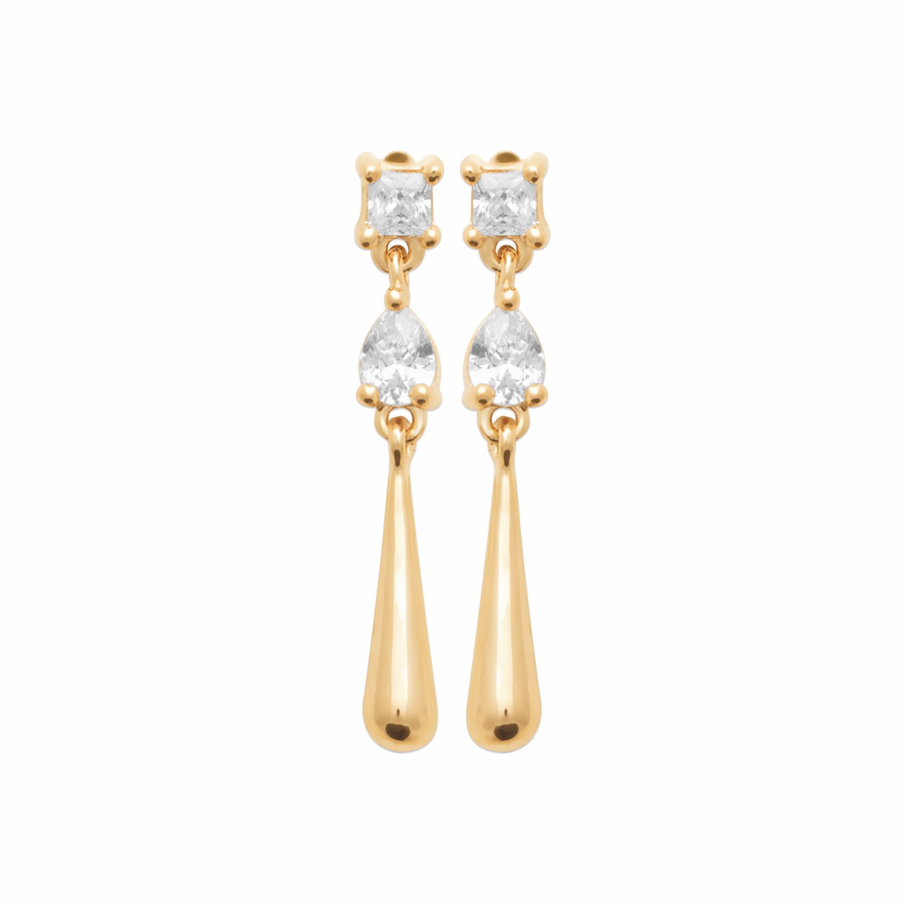 Burren jewellery gold drop earrings