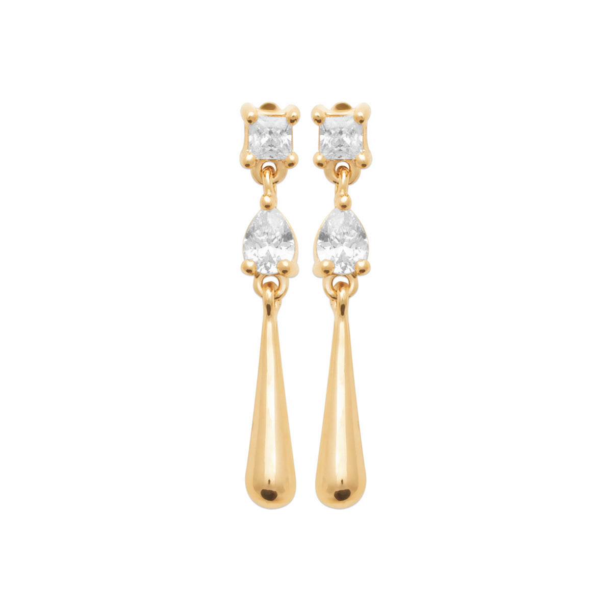 Burren jewellery gold drop earrings
