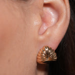 Burren jewellery gold bold earrings studs