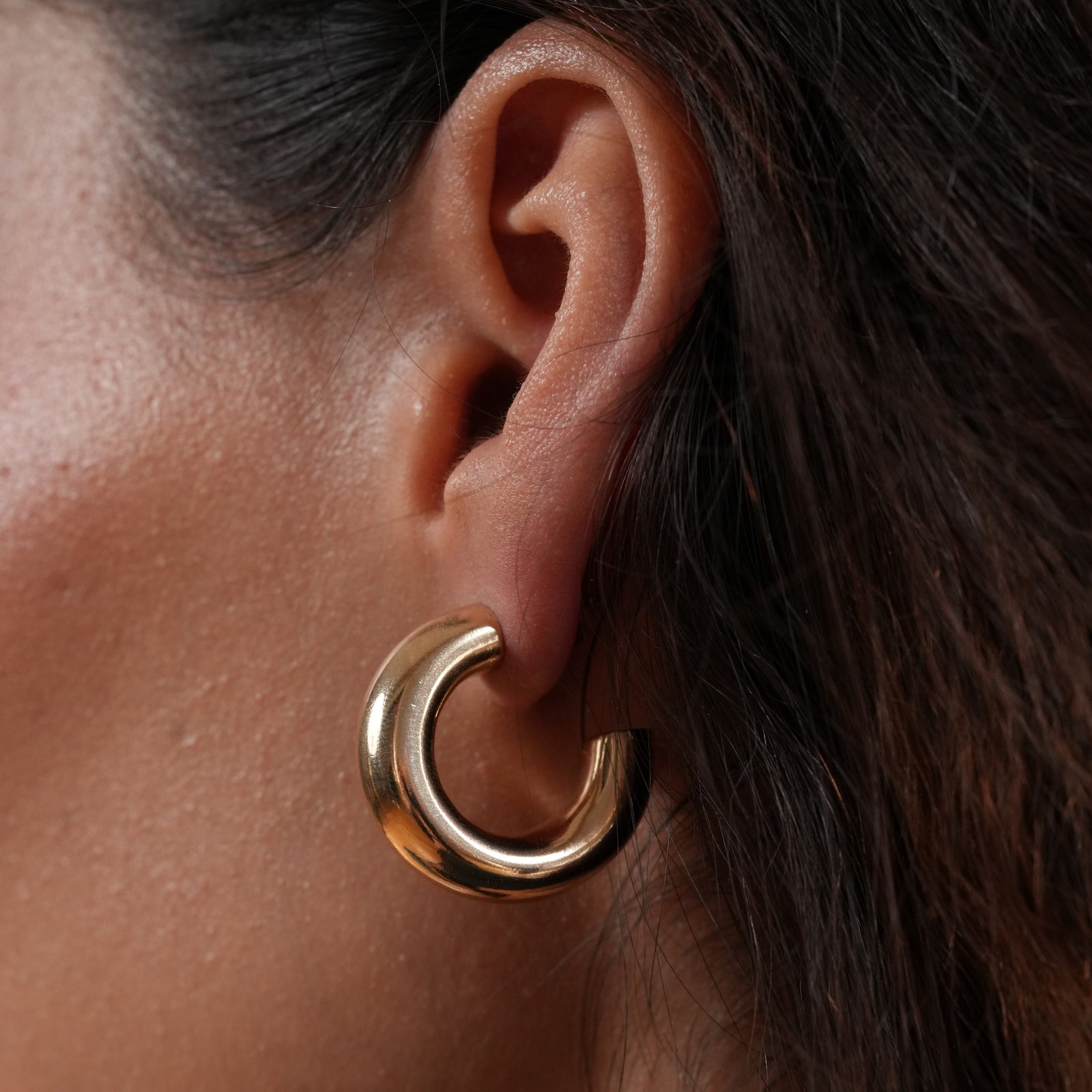 Burren jewellery gold everyday hoop earrings