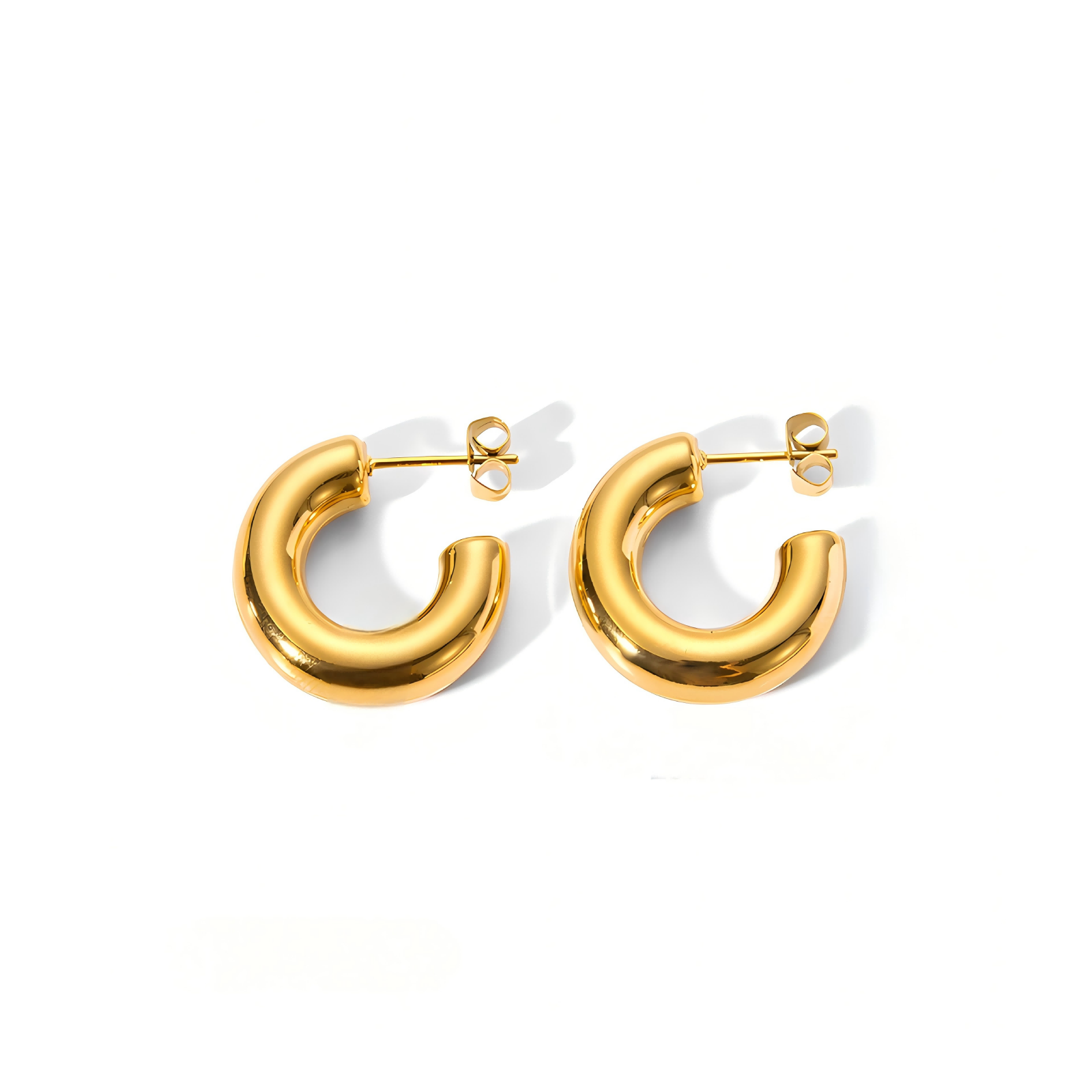 Burren jewellery gold everyday hoop earrings