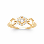 Burren jewellery gold fashion ring geometric