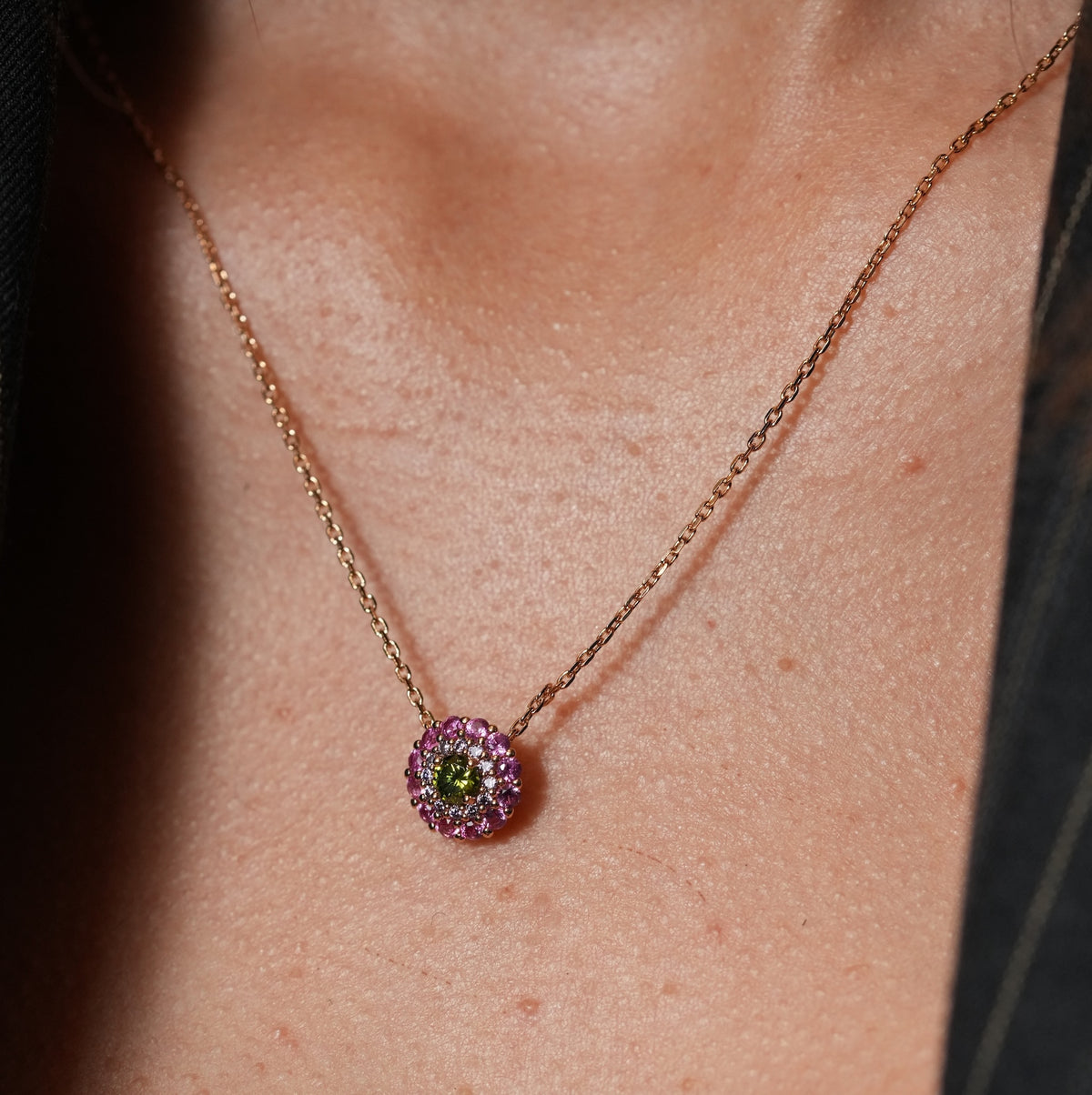 Burren jewellery gold detailed flower necklace