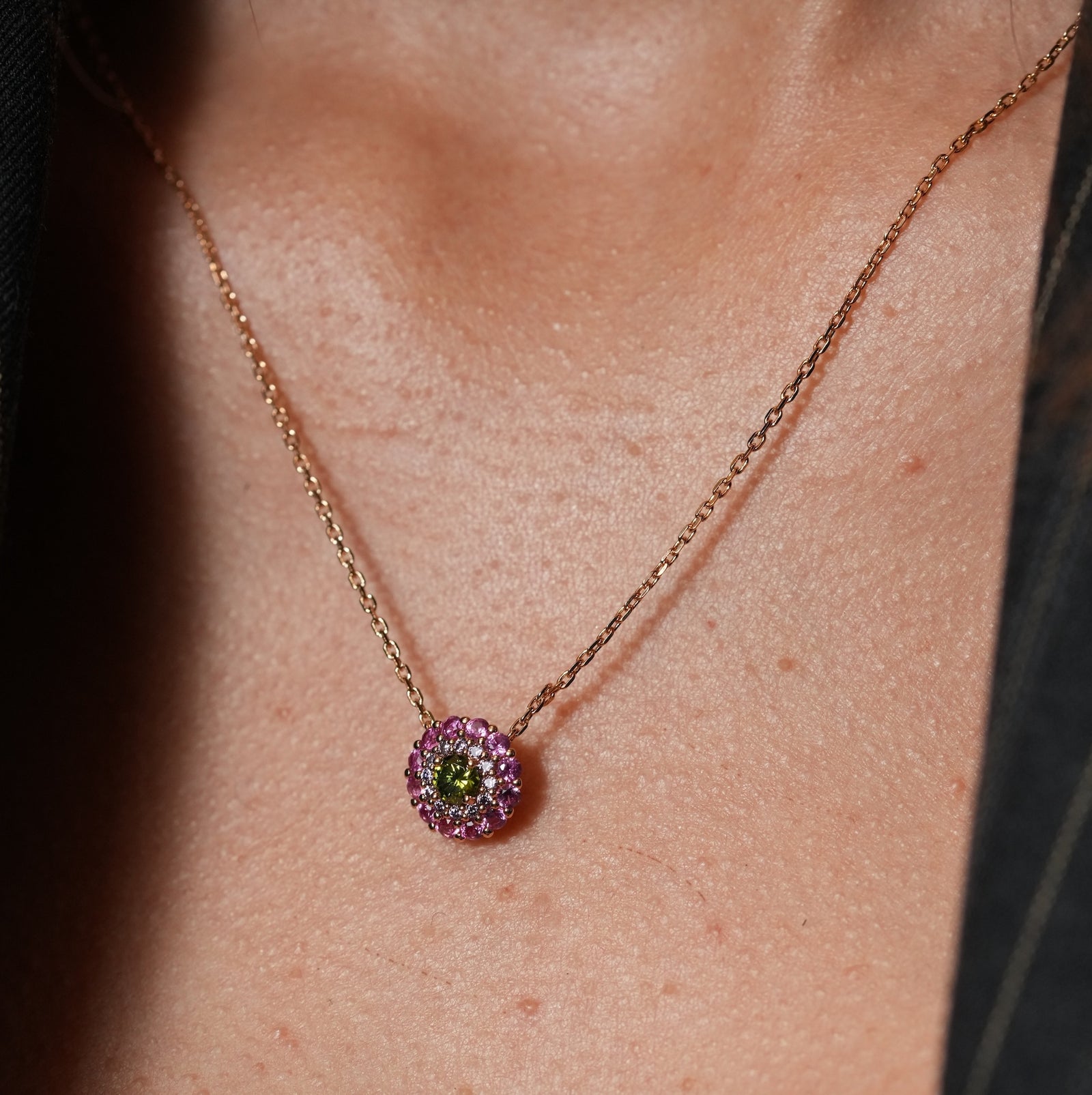 Burren jewellery gold flower necklace